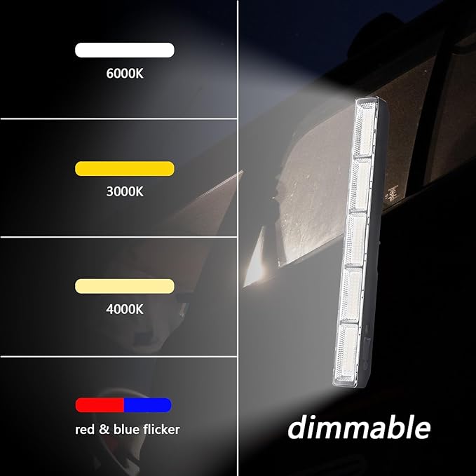 Magnetic Led Light Bar 8000mah 16.14in Super Bright,Reachageable Utility Work Light Tube Use for Car Hood,Truck,Mechanics Repairs,Tent(1 Pack)
