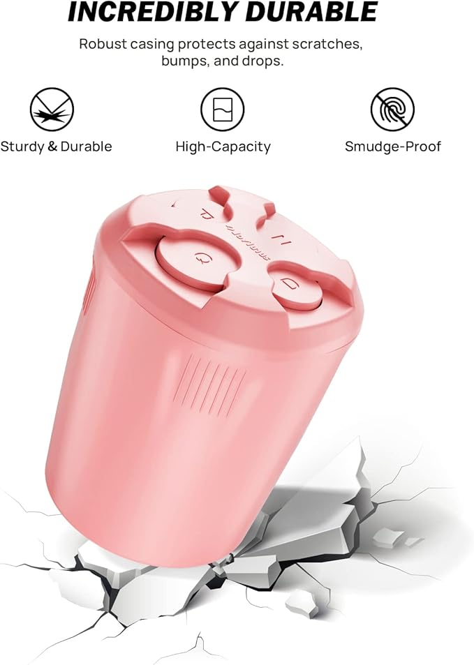 JOYTUTUS Universal Car Coin Holder - High Capacity, Sort Coins, Fit Most Cars & Trucks (Pink)