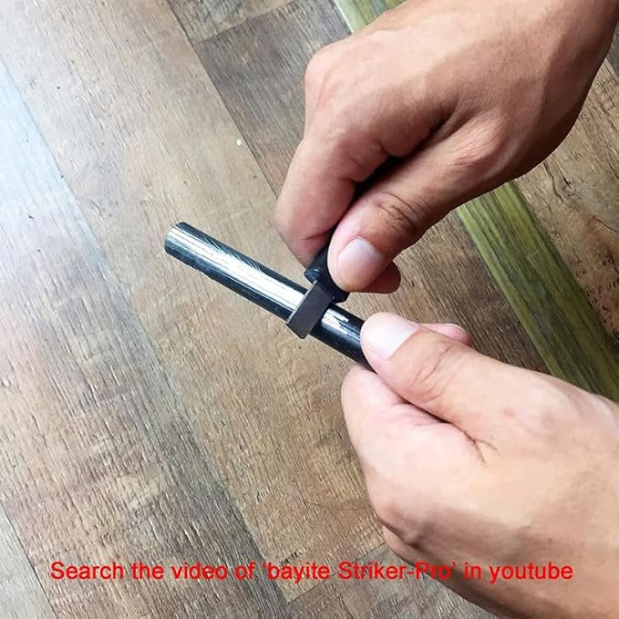 Ferrocerium Fire Starter with Paracord Lanyard and HSS Striker, 3/8" Long Ferro Rod Fire Steel for for Camping, Bushcraft, Survival & Emergency Use