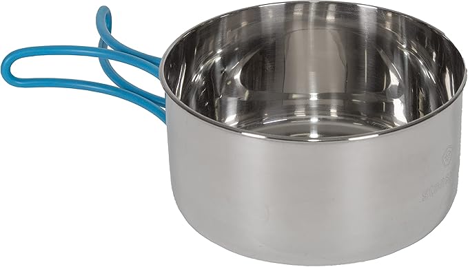 Stansport Stainless Steel Camping Cookware Set – Durable Nesting Mess Kit for Backpacking, Hiking & Outdoor Cooking – Compact Portable Pot & Pan with Carry Bag – Multiple Sizes for Family to Solo Use
