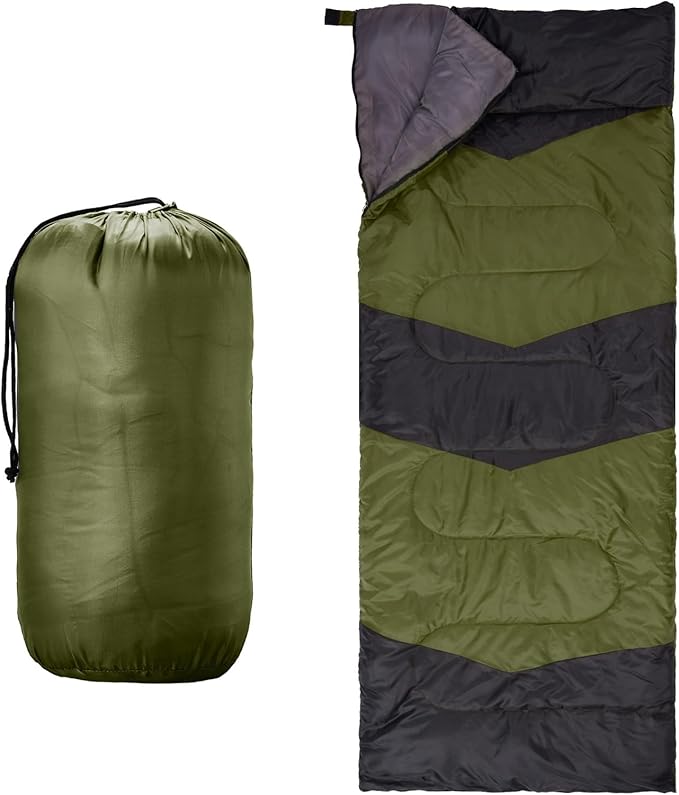 Lightweight Sleeping Bag for Backpacking, Hiking, Waterproof Compact Envelope Sleeping Bag for Cold & Warm Weather