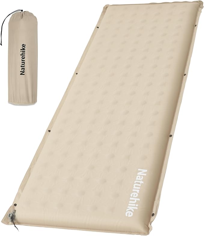 Naturehike Connectable Self Inflating Sleeping Pad, 2.36" Memory Foam Camping Pad, Backpacking Camping Mattress Pad for Tent, Travel, Car, Hammock