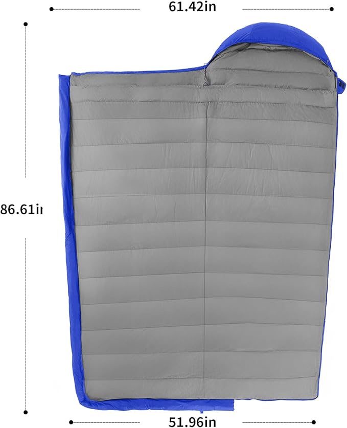 Down Sleeping Bag for Adults, 600 Fill Power, Ultralight & Compact with Compression Sack for Backpacking, Camping, Hiking