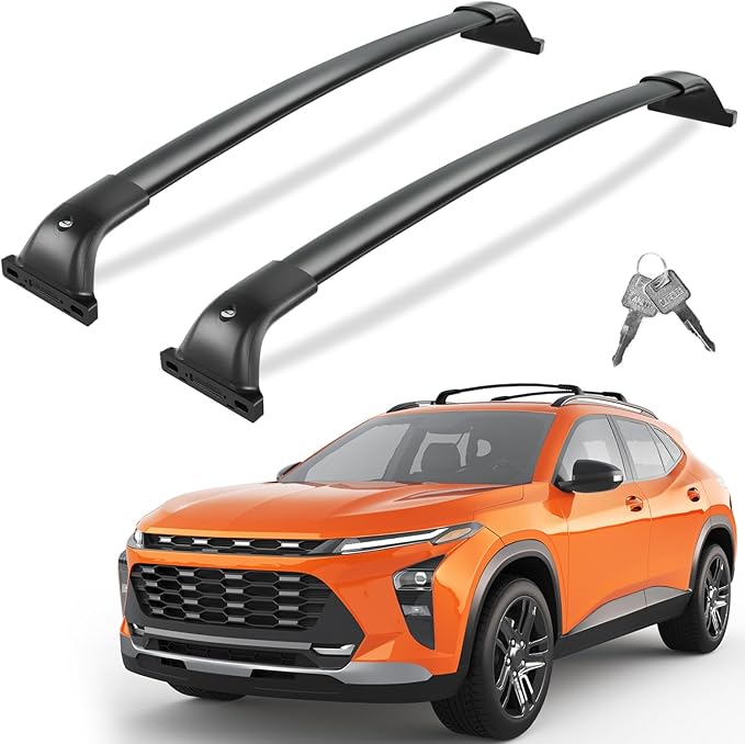 Tuyoung 300lbs All Aluminum Roof Rack Cross Bars Compatible with Chevy Trax 2023-2026 2RS ACTIV LT Chevrolet, Lockable Heavy Duty Roof Rails Crossbars Luggage Cargo Carrier Rooftop Accessories