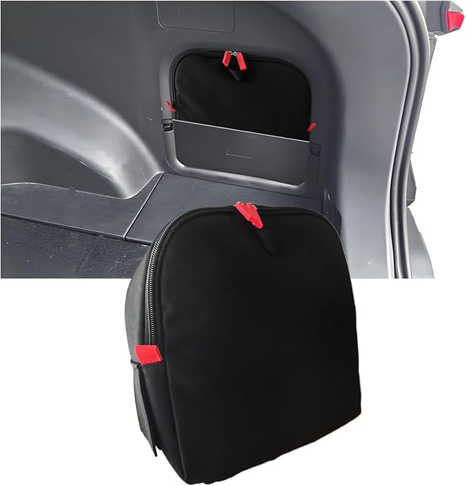 Trunk cubby storage bag Cargo side pocket compatible with Toyota RAV4 2019+ backpack organizer car trunk accessories (Black)