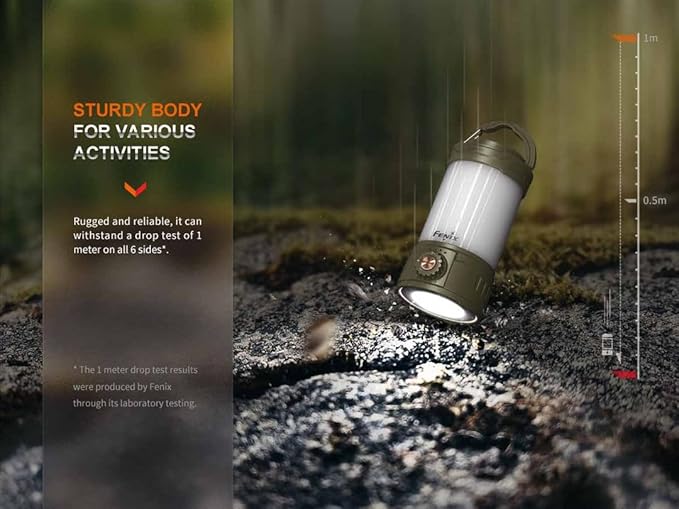 Fenix CL26R Pro Camping Lantern, White Marble, 650 lumens Bright, USB Rechargeable , Compact and Portable Perfect for Hurricane, Emergency, Hiking, Power Outage with LumenTac Organizer