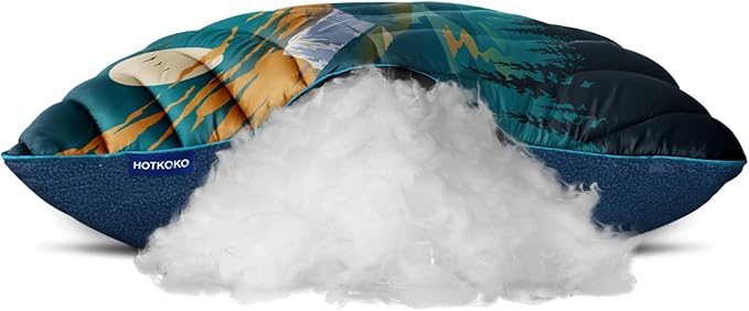 Camping Pillow,Supportive Compressible Travel Pillow Middle Size Lightweight Camp Pillow with Storage Bag for Camping,Hiking,Backpacking,Airplane