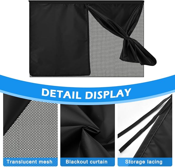 2 Pack Car Window Shades with 10 Strong Magnets 26.8"x18.5" Dual Layer Car Rear/Side Window Sunshade - Full Blackout Semi-Transparent 2-in-1 Universal Auto Sun Shade Privacy Screen