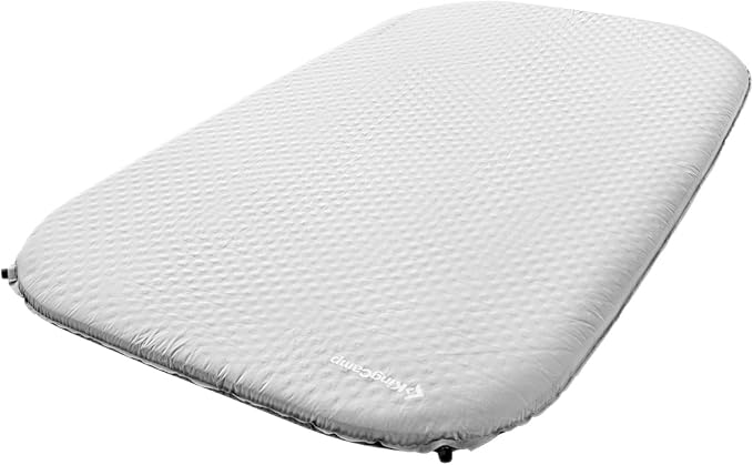 KingCamp Self Inflating Camping Mattress, Sleeping Pad for 2 Person Waterproof Comfortable Soft and Warm with Carry Bag Blue