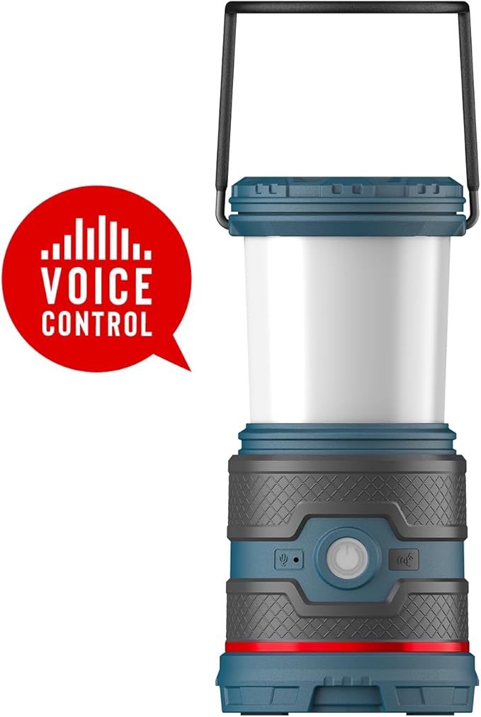 Coast EAL35R 1000 Lumen Voice-Controlled LED Emergency & Camping Area Lantern with Warm, Cool White, Day, Red & Red Flashing Mode, Power Bank Functionality - Forest