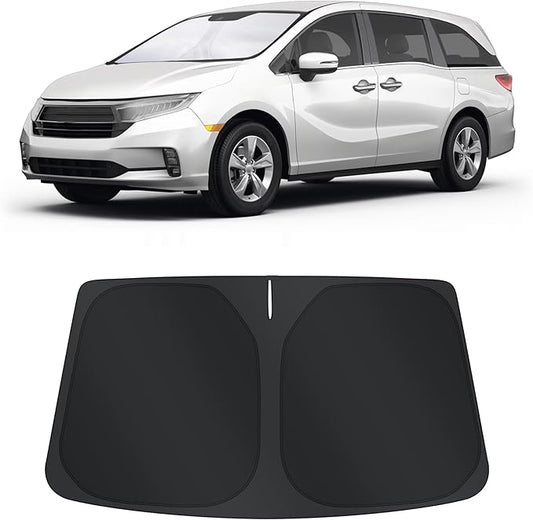 TINGLU Sun Shade for Honda Odyssey 2018-2024 2025 2026 LX,EX,EX-L,Touring,Elite Minivan Accessories Windshield Sun Shade Window Shade UV Rays Protection Sun Visor Cover