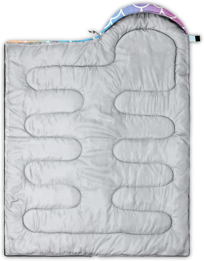 QOOMO Camping Sleeping Bags,3 Season Warm & Cool Weather,Lightweight,Waterproof Sleeping Bags for Adults & Kids,Traveling,and Outdoors,Camping Gear Equipment