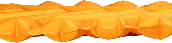 KLYMIT Insulated Static V2 Inflatable Sleeping Pad | Upgraded Comfort | Portable, Ultralight, Easy to Inflate, Foldable Air Bed for Camping, Backpacking & Hiking — Saffron