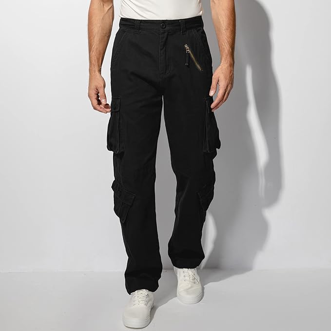 Men's BDU Casual Military Pants, Tactical Wild Army Combat ACU Rip Stop Camo Cargo Work Pants Trousers with 8 Pockets