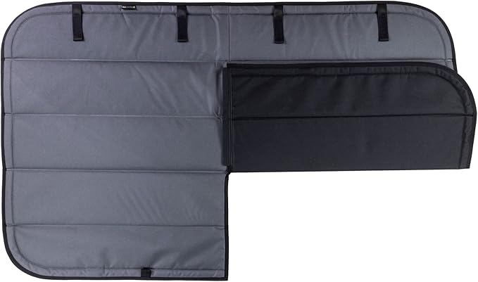 VanEssential Insulated Blackout Crew Window Cover Designed for Ford Transit Van Year 2015 to Current with NO Plastic Trim - Charcoal Gray