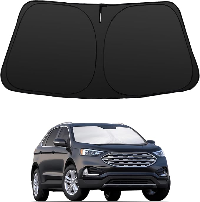 Windshield Sun Shade Compatible with Ford Escape 2013-2019 Accessories Foldable Window Sunshade Sun Visor Protector Blocks Sun Rays