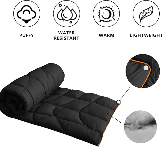 Camping Blanket, Puffy Blanket Lightweight Windproof Water Resistant for Outdoors,Hiking, Backpacking,Beach,Car,Picnic,Stadium