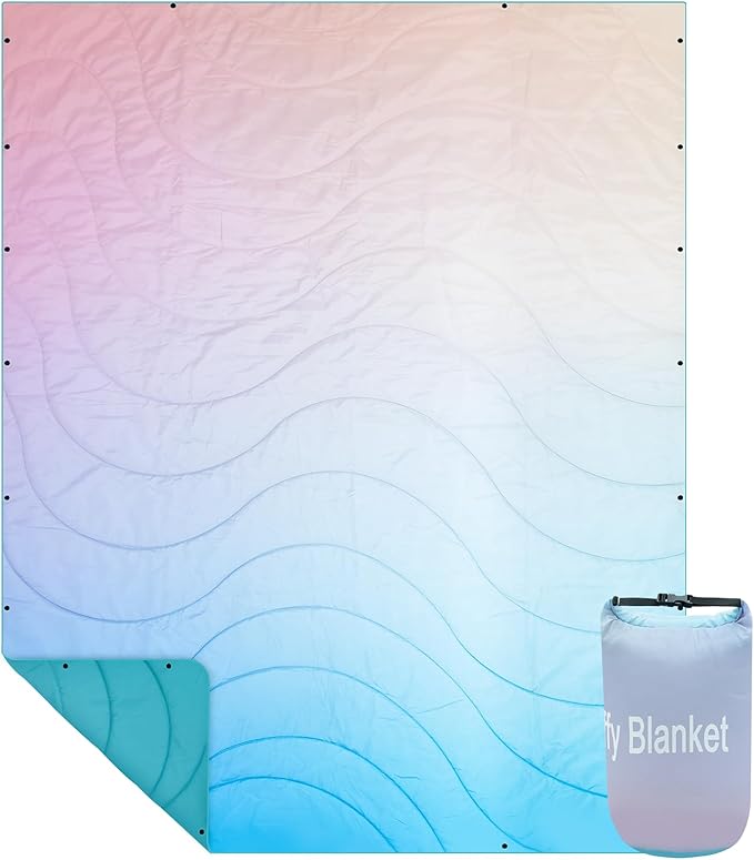 Camping Blanket,Waterproof Lightweight Puffy Camping Outdoor Blankets Packable Picnic Blanket Top Quilt for Sleeping Travel Stadium Hiking Cold Weather 55"x78.8"