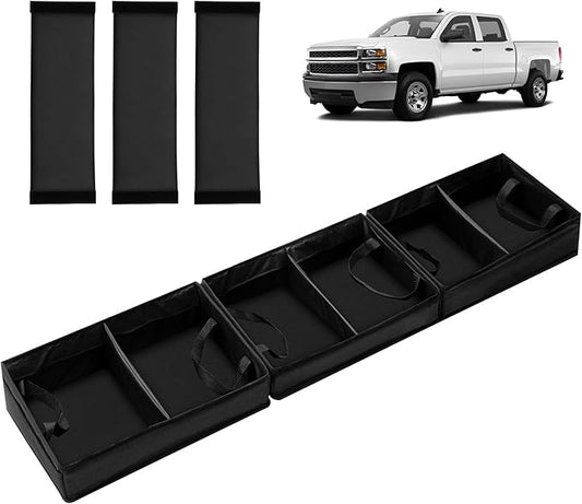 Chevrolet Silverado 1500 2500 /GMC Sierra 2011-2025 Truck Under Bench Seat Storage with Removable Divider 600D Oxford Cloth, truck accessories Mesh Organizer