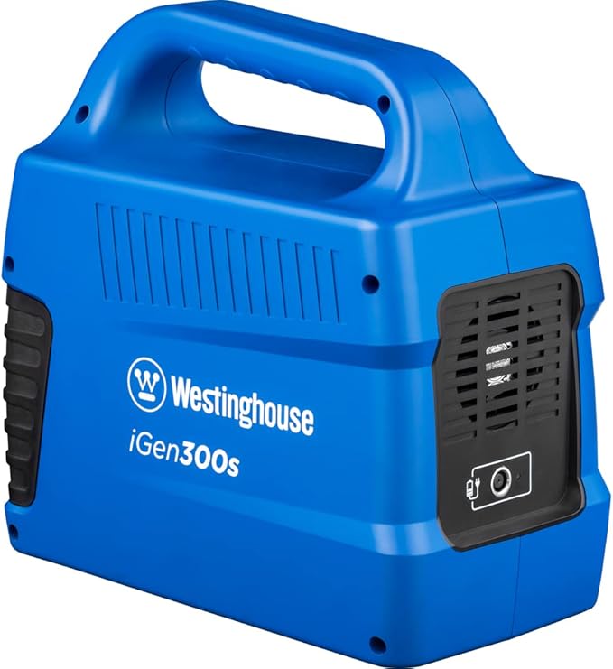 Westinghouse 296Wh 600 Peak Watt Portable Power Station and Solar Generator, Pure Sine Wave AC Outlet, Backup Lithium Battery for Camping, Home, Travel, Indoor/Outdoor Use (Solar Panel Not Included)