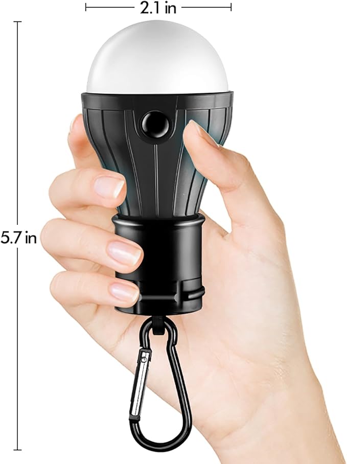 FLY2SKY Tent Lamp 5 Packs Portable Tent Light Clip Hook Hurricane Emergency Lights LED Camping Light Bulb Camping Tent Lantern Equipment for Camping Hiking Backpacking Fishing Outage