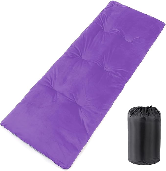 Gehannah Thick Camping Sleeping Pad, Soft Comfortable Microfiber Camping Cot Pads for Adults, Lightweight Foldable Sleeping mats for Traveling Hiking Backpacking Traveling