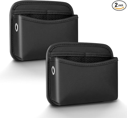 2Pcs Car Side Pocket Organizer, Strap Mini Storage Bag for Cell Phone, Wallet, Key, Glasses, Multifunctional Car Organizer Accessories for Car Seat, Door, Window, Console, 7 * 4.3 * 2.2inch