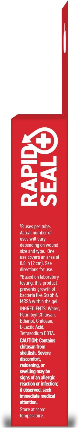 Rapid-Seal Wound Gel (5 Tubes) | Stops Bleeding in Seconds, Ideal for Cuts, Scrapes and Razor Nicks for Emergency First Aid Supplies