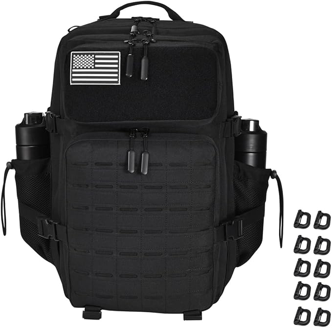45L Tactical Backpack for Men Women, Military Assault Pack with MOLLE, Large 3 Day Bug Out Bag for Hiking Camping