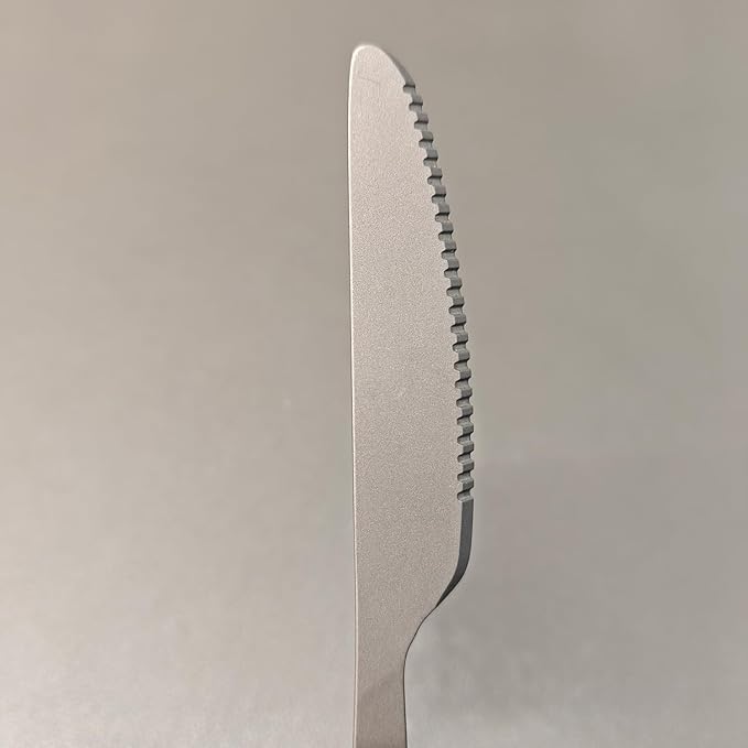 Titanium Fork Spoon Knife Set - Camping Tongs | Ultralight Backpacking Utensils, Travel Cutlery Set, Heat-Resistant & Rustproof, Hiking Survival Gear ((Knife+ Fork+ Spoon)* 2)