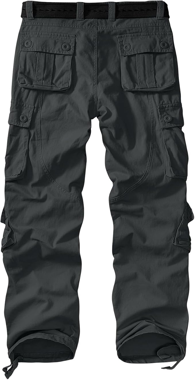 Men's BDU Casual Military Pants, Tactical Wild Army Combat ACU Rip Stop Camo Cargo Work Pants Trousers with 8 Pockets