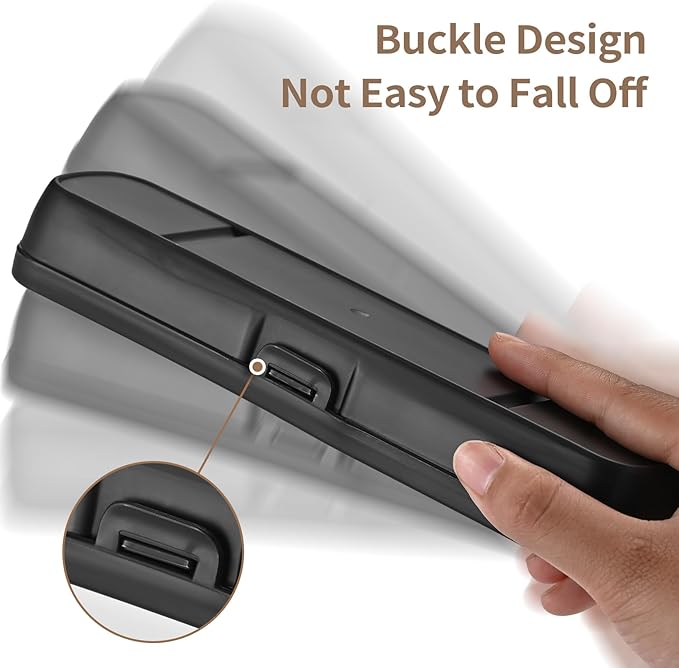 Travel Utensils with Case, Stainless Steel Camping Cutlery Set, Reinforced Case with Snap-Lock Closure, Include Fork Spoon Knife Chopsticks, Portable Lunch Box Silverware for Picnic Office, Black