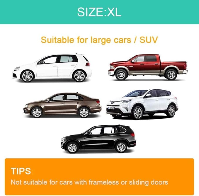 Car Window Shades, Breathable Mesh Side Car Window Sun Shade, Stretchy Car Window Screen for Baby Camping Sun Protection, car Window Covers for Rear/Back Window for Privacy (2 Pack)
