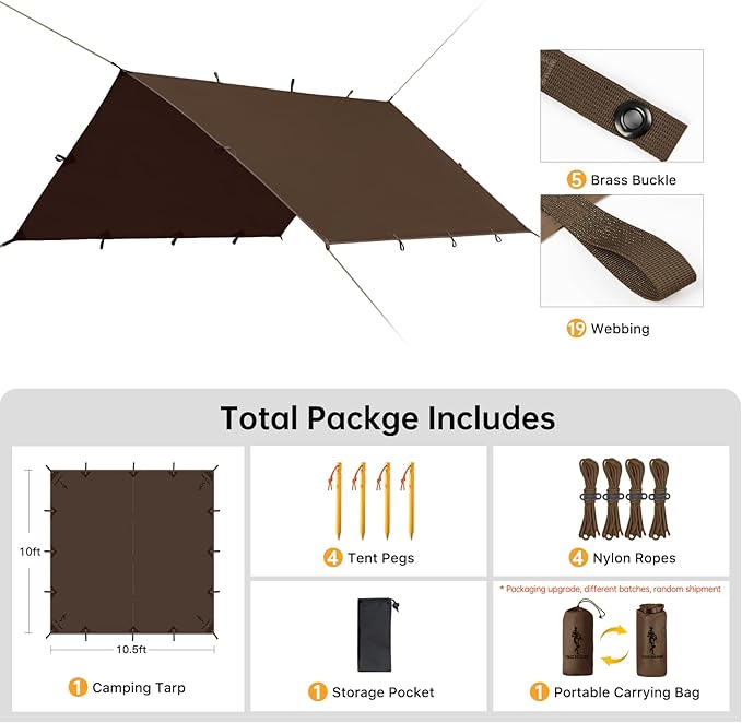 Free Soldier Waterproof Portable Tarp Multifunctional Outdoor Camping Traveling Awning Backpacking Tarp shelter Rain Tarp