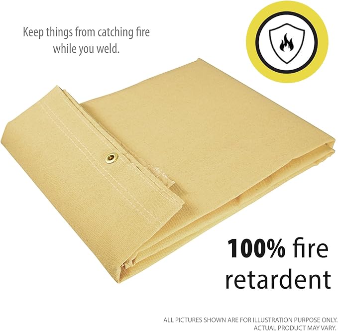 Deke Home - Fireproof Welding Blanket 4x6 ft (2 Pack), Heavy-Duty Fiberglass Fire Shield for Welding, Heat Resistant 1,000°F, Fire Retardant, Fireproof Insulation Blankets, Home, Kitchen & Industrial.