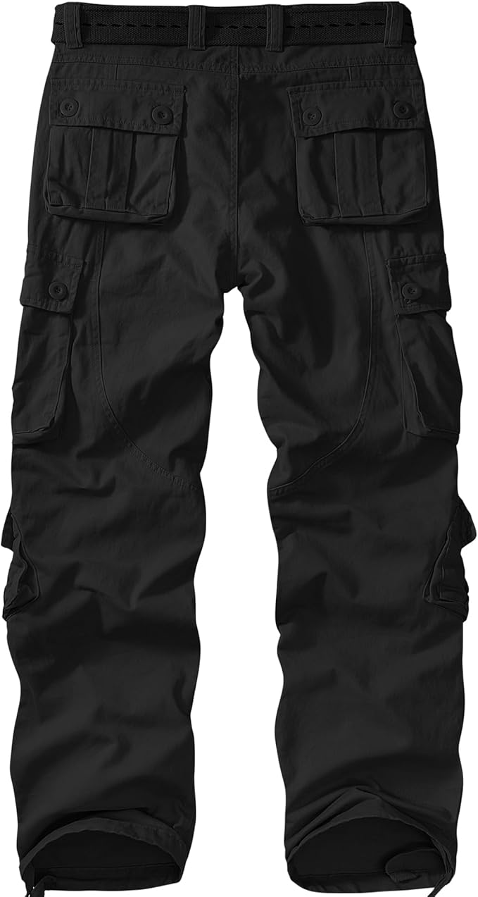 Men's BDU Casual Military Pants, Tactical Wild Army Combat ACU Rip Stop Camo Cargo Work Pants Trousers with 8 Pockets