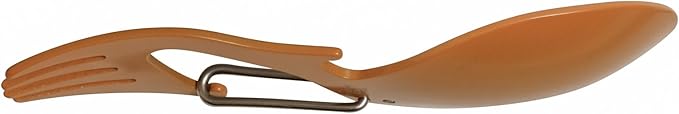 Kershaw Ration Multi Tool Spork, Stainless Steel Spoon, Fork, Carabiner and Bottle Opener, Regular and XL Sizes