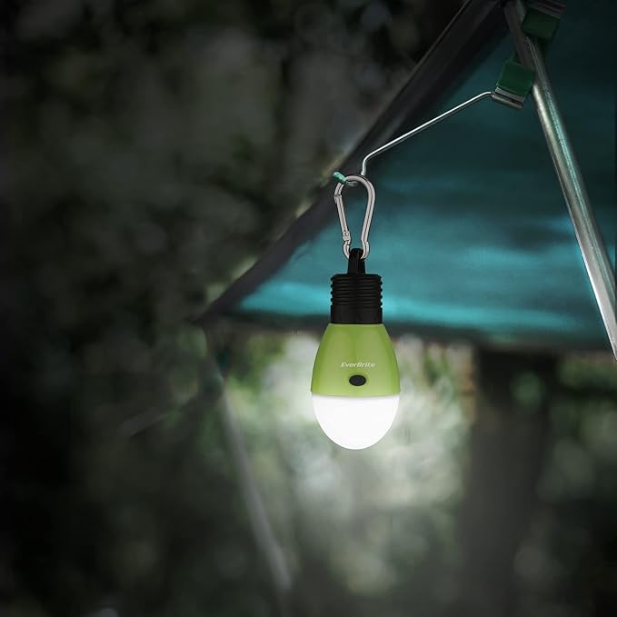 EverBrite Rechargeable Camping Light, Portable Tent Lantern, 3 Lighting Modes, Hanging Tent Light Bulbs with Clip Hook for Hiking, Fishing, Backpacking, Emergency and More(3 Pack)