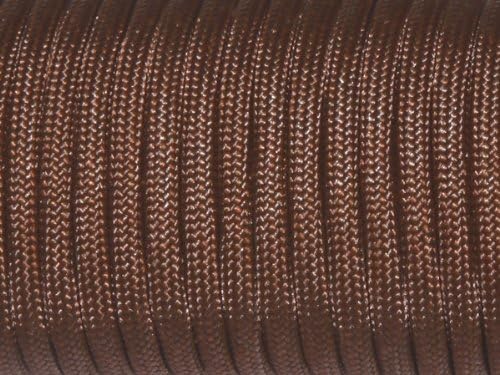 7 Strand Core 550lb Paracord Parachute Cord Lanyard Mil Spec Type III-100ft (Brown(15#))