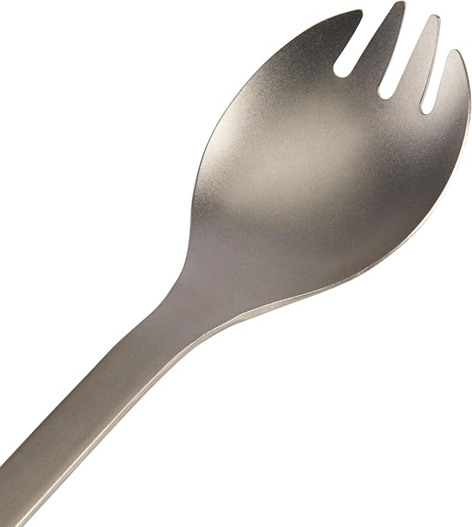 Snow Peak Titanium Sporks, Lightweight Titanium Cutlery for Camping & Hiking, Compact & Portable Utensil for Easy Packing, Durable Camping Cookware Accessories