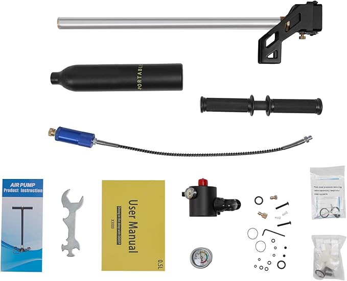 Scuba Tank, 0.5L Mini Scuba Diving Equipment, Emergency Rescue with High Pressure Pump, Support About 10 Minutes Underwater Breathing, Portable Lung Oxygen Tank Diving Equipment, for Underwater Diving