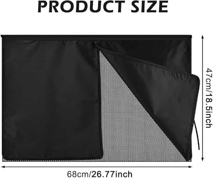 2 Pack Car Window Shades with 10 Strong Magnets 26.8"x18.5" Dual Layer Car Rear/Side Window Sunshade - Full Blackout Semi-Transparent 2-in-1 Universal Auto Sun Shade Privacy Screen
