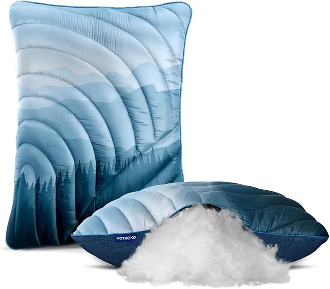 Camping Pillow,Supportive Compressible Travel Pillow Large Size Lightweight Camp Pillow with Storage Bag for Camping,Hiking,Backpacking,Airplane