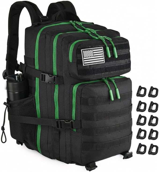 45L Tactical Backpack for Men Women, Military Assault Pack with MOLLE, Large 3 Day Bug Out Bag for Hiking Camping