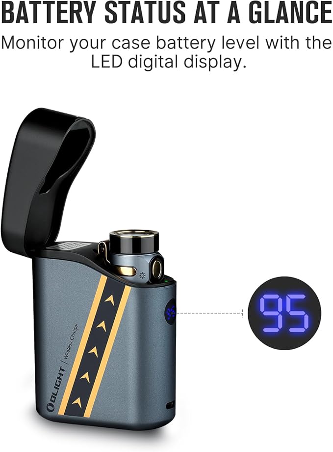 OLIGHT Baton4 Premium Edition EDC Flashlight 1300 Lumens with Type-C Charging Case, Powered by Rechargeable Battery, Small LED Light IPX8 Waterproof for Camping (Fighter Pilot)