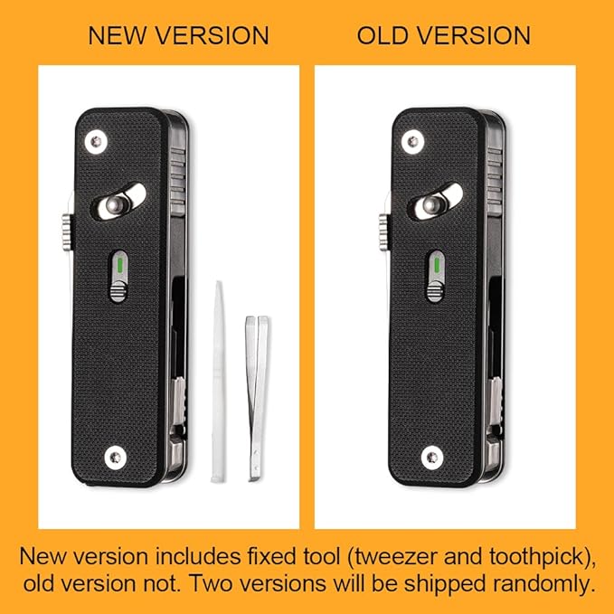 ROXON S503G 9 in 1 Mini Multi Tool EDC Pocket Knife Multitool with G10 Handle,Scissors,Screwdriver,Threader,Awl, Flat Screwdriver,Ruler,Tweezers for Outdoors Fishing Camping,Gifts for Men