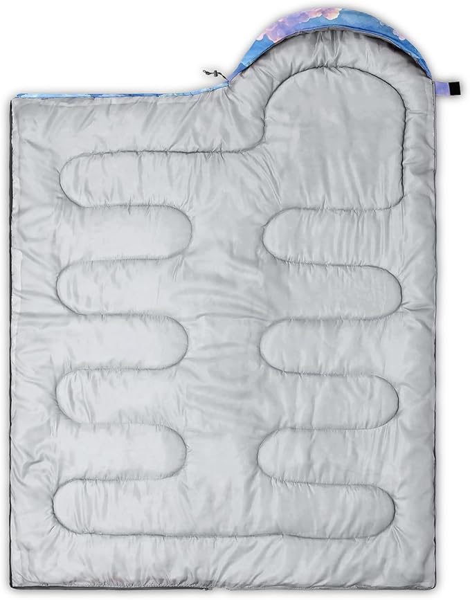 QOOMO Axolotl Cute Camping Sleeping Bags,3 Season Warm & Cool Weather,Lightweight,Waterproof Sleeping Bags for Adults & Kids,Traveling,and Outdoors