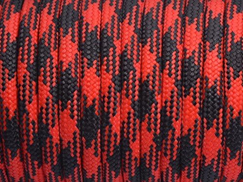 7 Strand Core 550lb Paracord Parachute Cord Lanyard Mil Spec Type III-100ft (Red+Black Camo(88#))