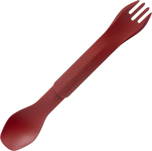 humangear GoBites Duo - Travel Silverware, Full Size Portable Fork & Spoon, Reusable Utensil Set, PC and BPA-free, Food-Safe, ﻿Extended - 9.1” X 1.6”