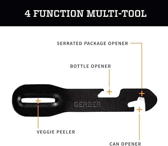 Gerber Gear ComplEAT Camping Utensils Set for Outdoor Cooking, Camping Cutlery with Fork, Spoon, Tongs, Spatula and Multi-Functional Tool, Burnt Bronze